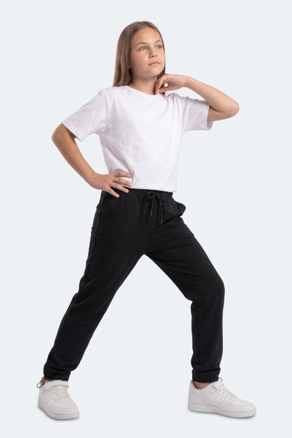Slazenger PUNTO Unisex Çocuk Siyah Eşofman Altı