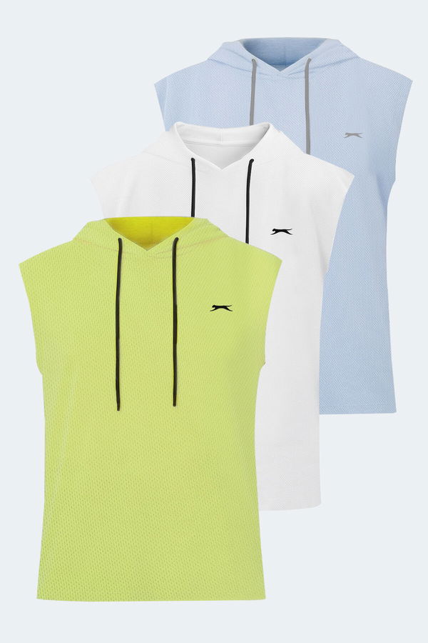 Slazenger RAG Erkek Atlet Beyaz - Mavi - Sarı
