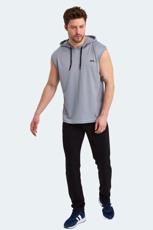 Slazenger RAG Erkek Kolsuz Gri Tişört