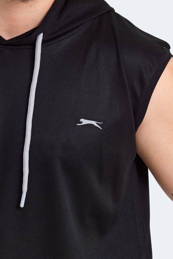 Slazenger RAG Erkek Kolsuz Siyah Tişört