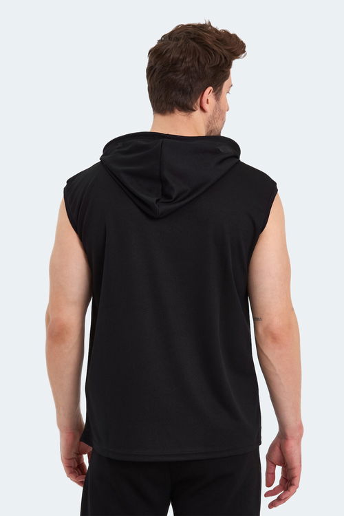 Slazenger RAG Erkek Kolsuz Siyah Tişört