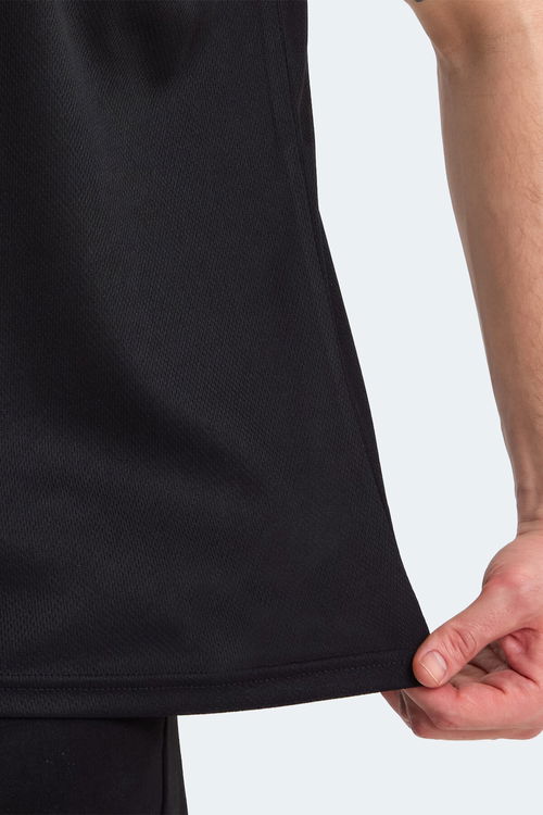 Slazenger RAG Erkek Kolsuz Siyah Tişört