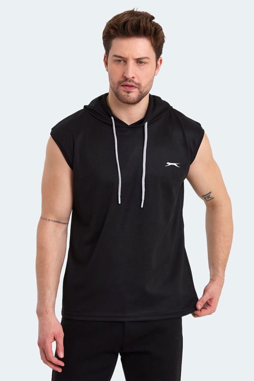 Slazenger RAG Erkek Kolsuz Siyah Tişört