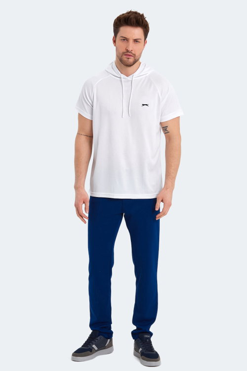 Slazenger RAGNA IN Erkek Kapüşonlu Beyaz Tişört