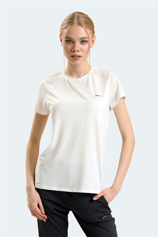Slazenger RAIL Kadın T-Shirt Ekru