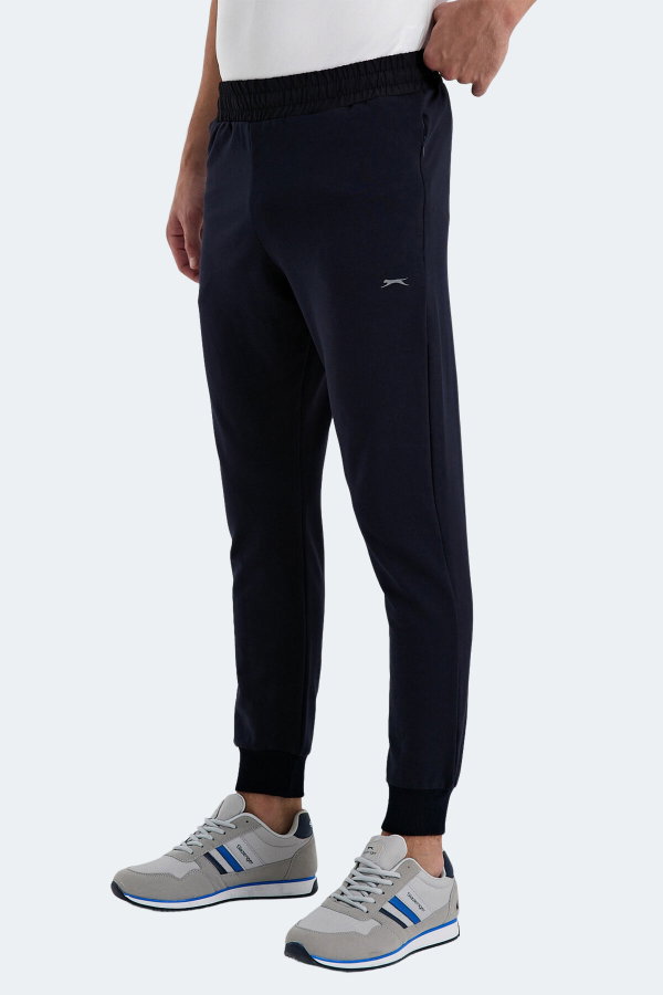 Slazenger RAJKO 2 Lİ SET Erkek Fermuar Cepli Slim Fit Siyah - Lacivert Eşofman Altı
