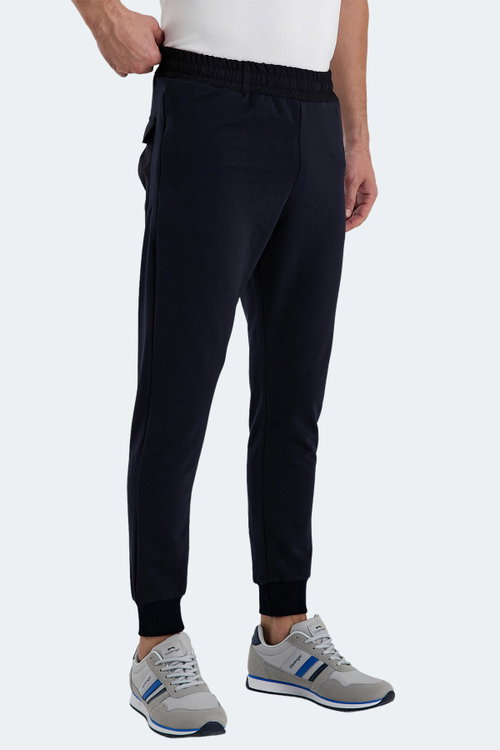 Slazenger RAJKO 2 Lİ SET Erkek Fermuar Cepli Slim Fit Siyah - Lacivert Eşofman Altı