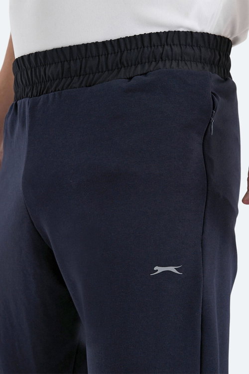 Slazenger RAJKO 2 Lİ SET Erkek Fermuar Cepli Slim Fit Siyah - Lacivert Eşofman Altı
