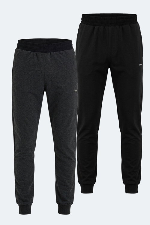 Slazenger RAJKO 2 Lİ SET Erkek Siyah - Antrasit Eşofman Altı