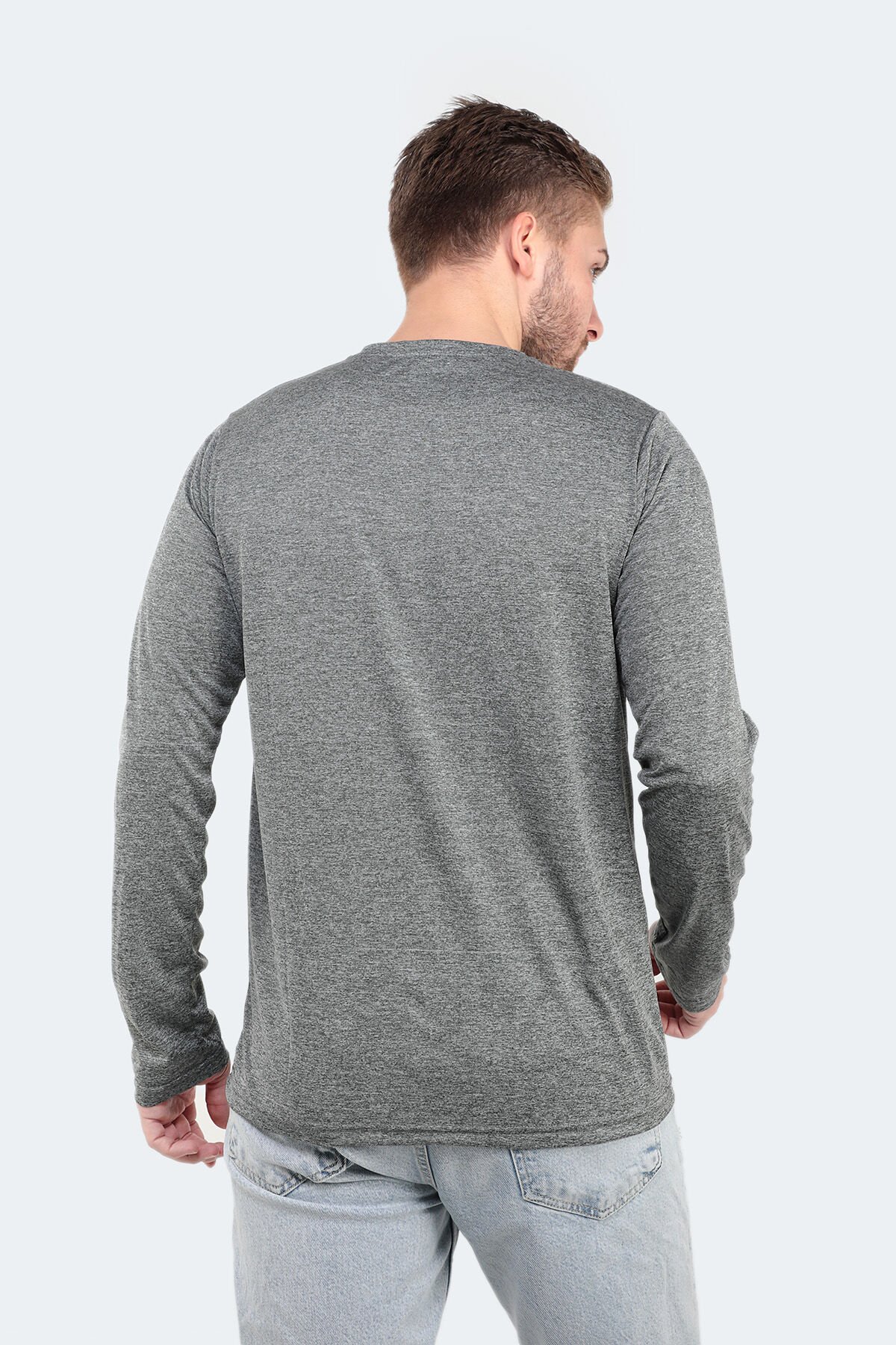 Slazenger RANALD Erkek Uzun Kol T-Shirt Haki - Thumbnail