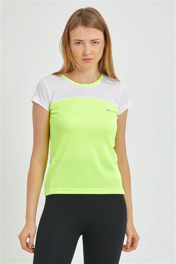 Slazenger RANDERS Kadın Kısa Kol T-Shirt Neon Sarı