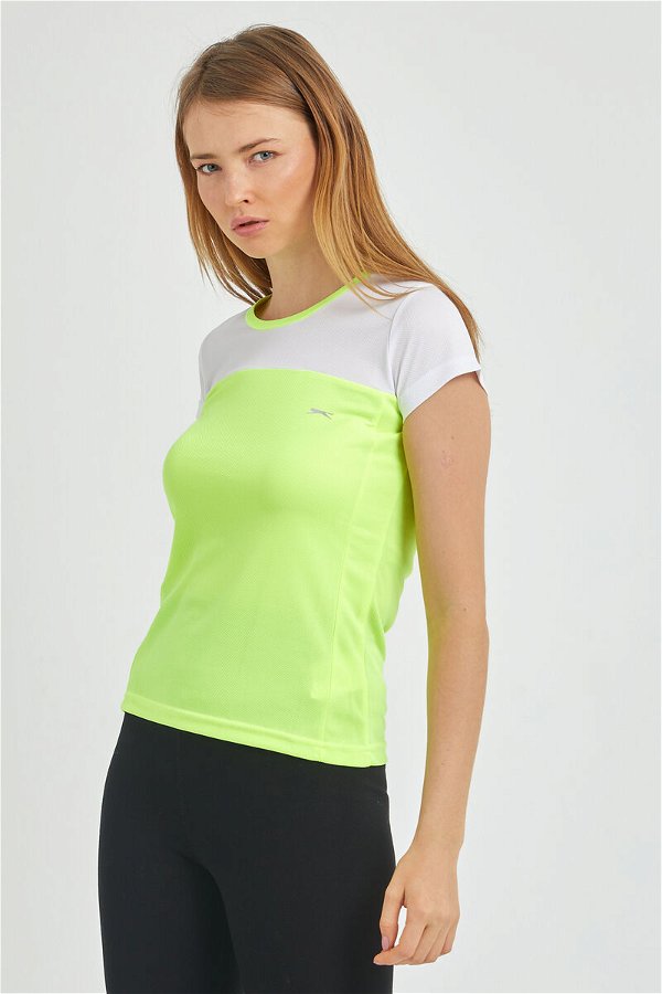 Slazenger RANDERS Kadın Kısa Kol T-Shirt Neon Sarı