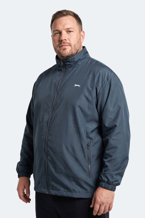 Slazenger RAREN JMB Erkek Büyük Beden Petrol Yağmurluk