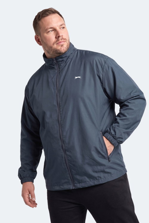 Slazenger RAREN JMB Erkek Büyük Beden Petrol Yağmurluk