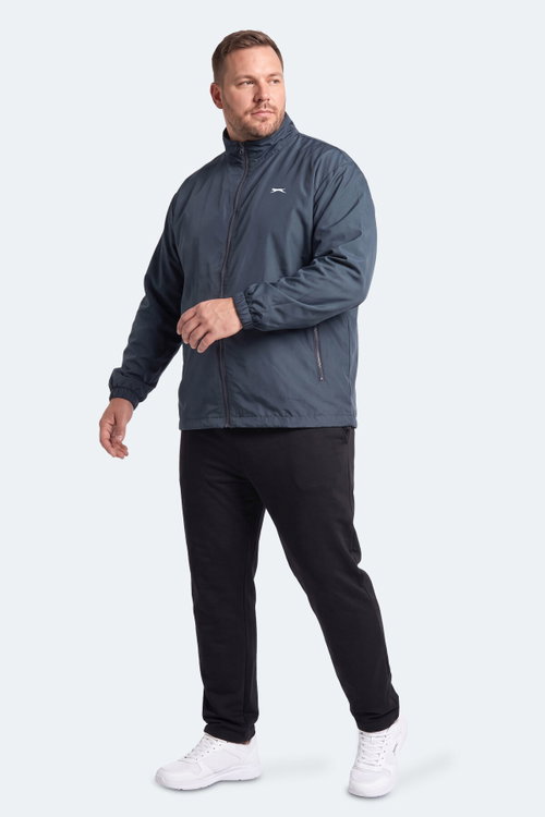 Slazenger RAREN JMB Erkek Büyük Beden Petrol Yağmurluk