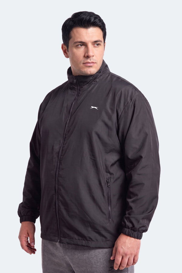 Slazenger RAREN JMB Erkek Büyük Beden Siyah Yağmurluk
