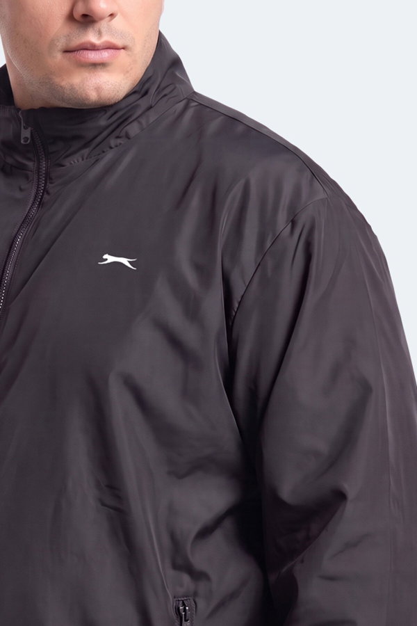 Slazenger RAREN JMB Erkek Büyük Beden Siyah Yağmurluk