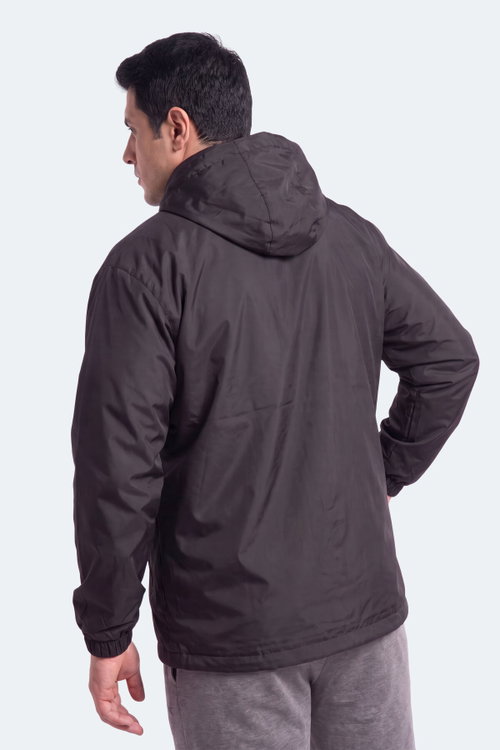 Slazenger RAREN JMB Erkek Büyük Beden Siyah Yağmurluk