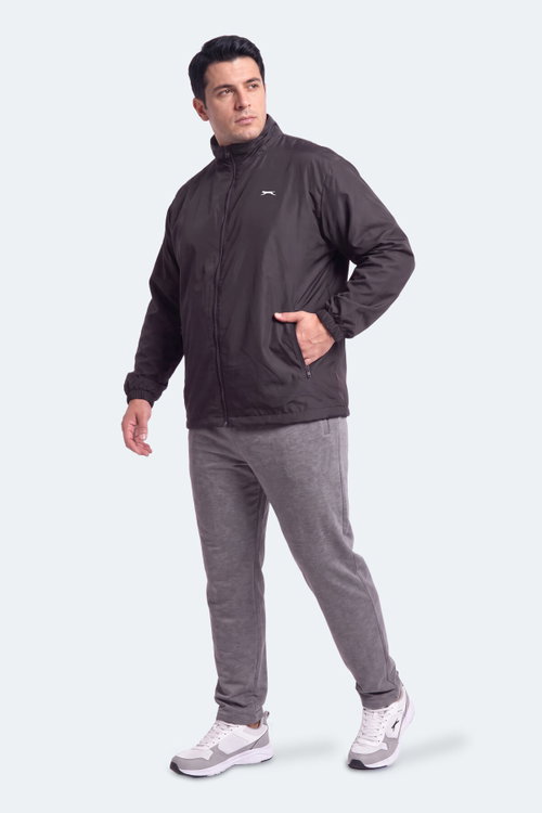 Slazenger RAREN JMB Erkek Büyük Beden Siyah Yağmurluk