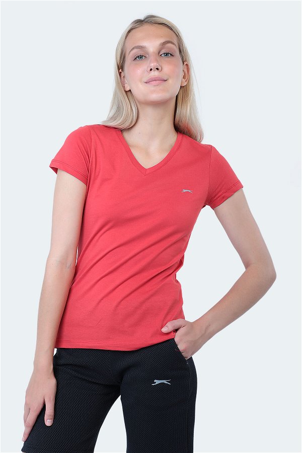 Slazenger REBELL I Kadın Kısa Kol T-Shirt Kırmızı