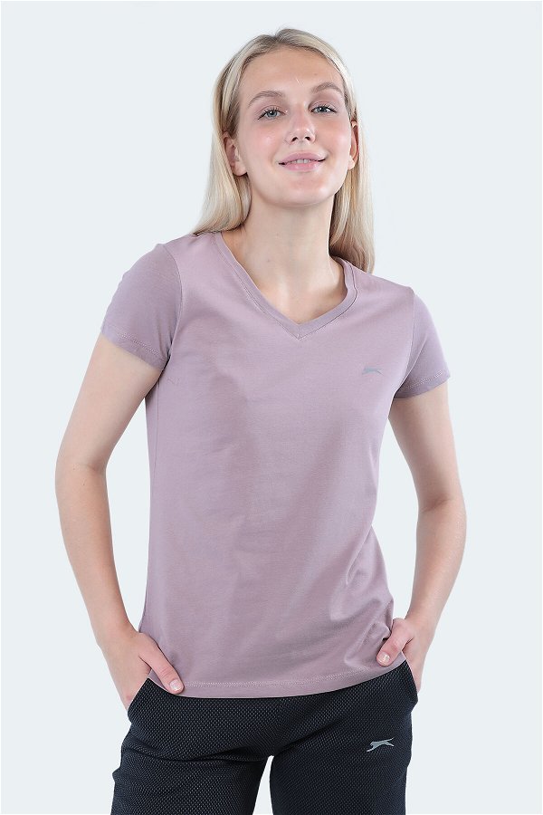 REBELL I Kadın Kısa Kollu T-Shirt Mor