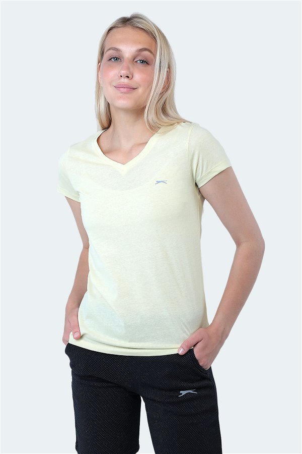 Slazenger REBELL I Kadın Kısa Kol T-Shirt Sarı