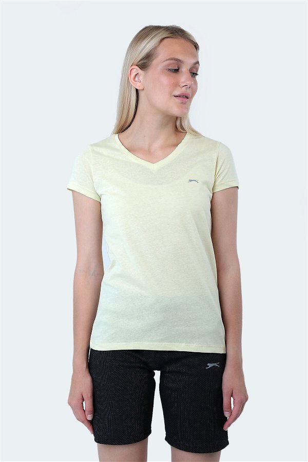 Slazenger REBELL I Kadın Kısa Kol T-Shirt Sarı