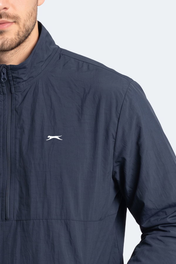 Slazenger RECKON Erkek Dik Yaka Fermuarlı Lacivert Yağmurluk