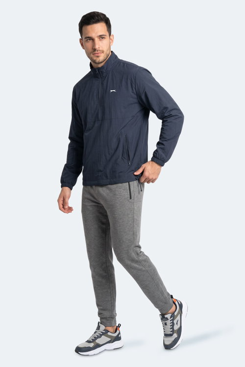 Slazenger RECKON Erkek Dik Yaka Fermuarlı Lacivert Yağmurluk