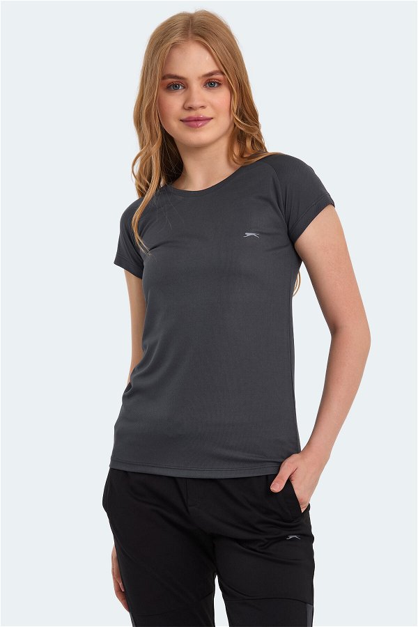 RELAX Kadın Kısa Kol T-Shirt Koyu Gri