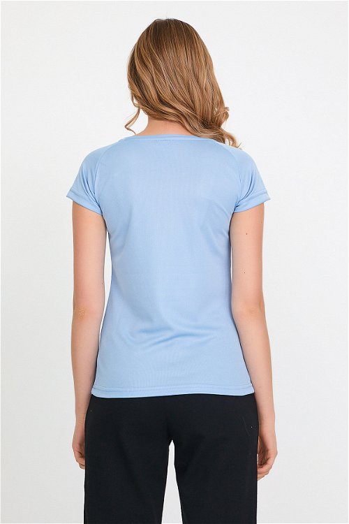 RELAX Kadın Kısa Kollu T-Shirt Açık Mavi