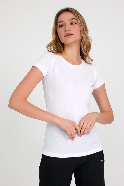 RELAX Kadın Kısa Kollu T-Shirt Beyaz