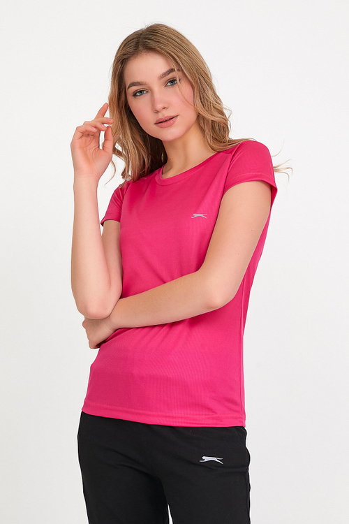 Slazenger RELAX IN Kadın Fuşya Tişört