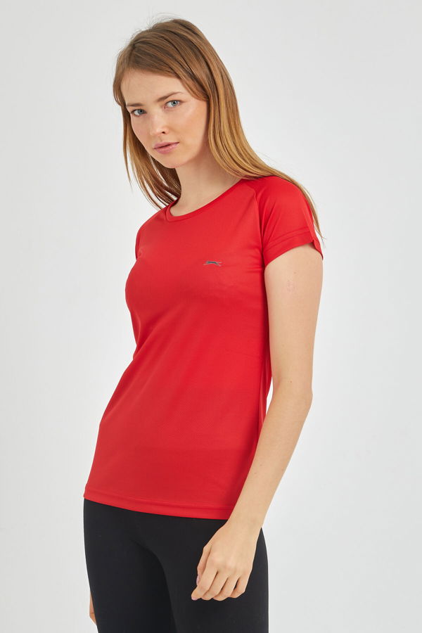 Slazenger RELAX Kadın Kısa Kol T-Shirt Kırmızı