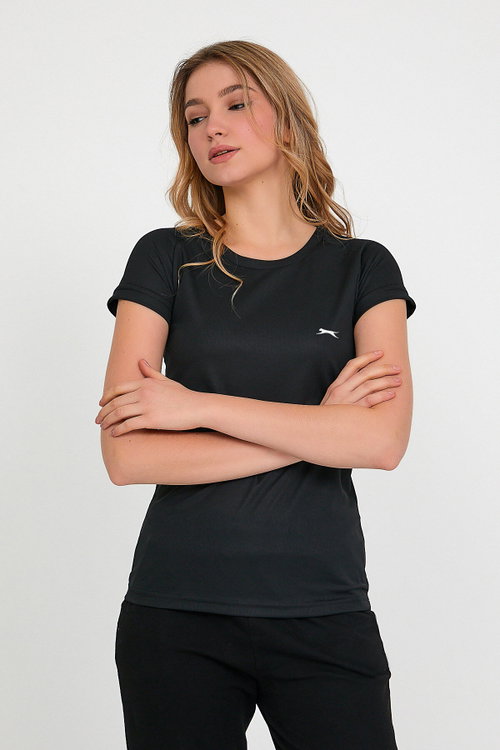 Slazenger RELAX IN Kadın Siyah Tişört