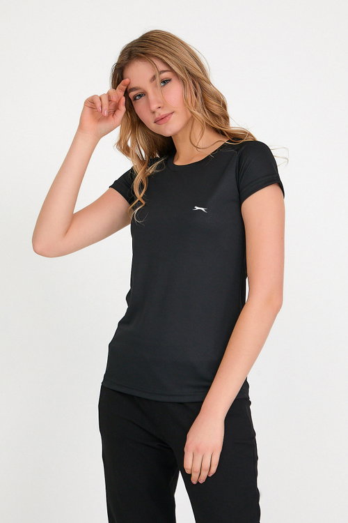 Slazenger RELAX IN Kadın Siyah Tişört