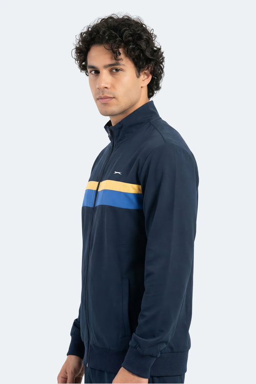 Slazenger RENCOR Erkek Dik Yaka Fermuarlı Lacivert Sweatshırt