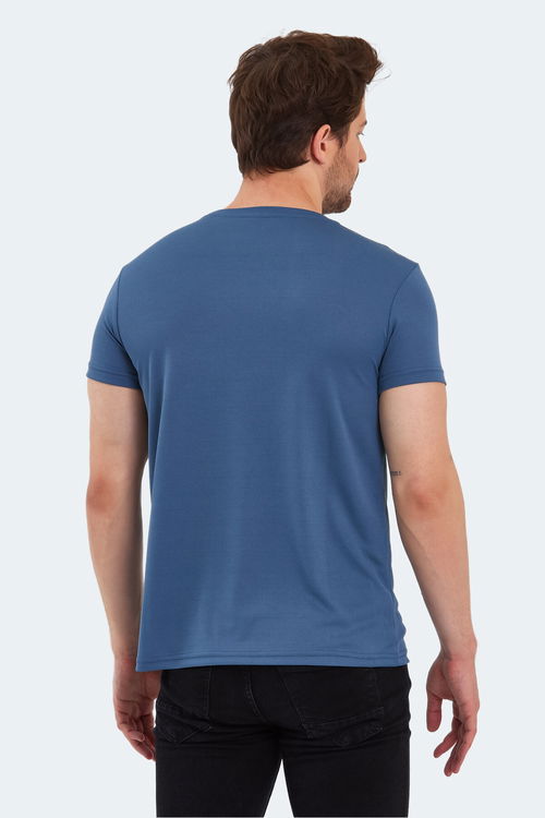 Slazenger REPUBLIC Erkek Indigo Tişört