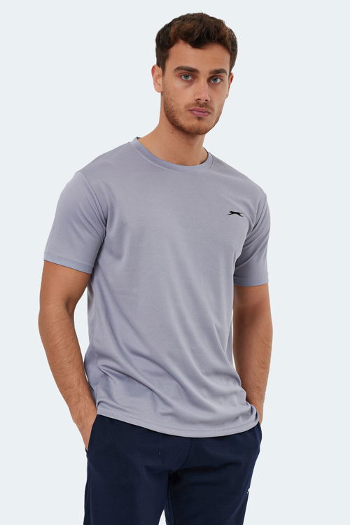 Slazenger REPUBLIC Erkek Tişört Açık Gri