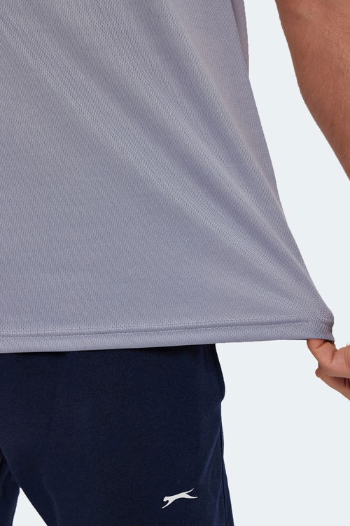 Slazenger REPUBLIC Erkek Tişört Açık Gri