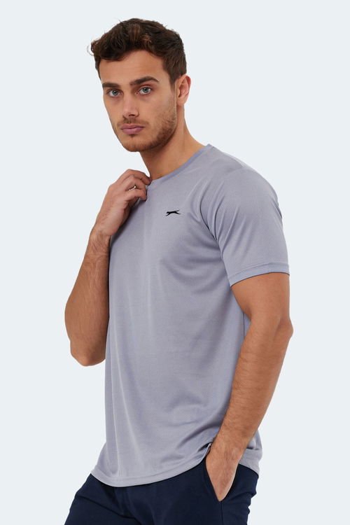 Slazenger REPUBLIC Erkek Tişört Açık Gri