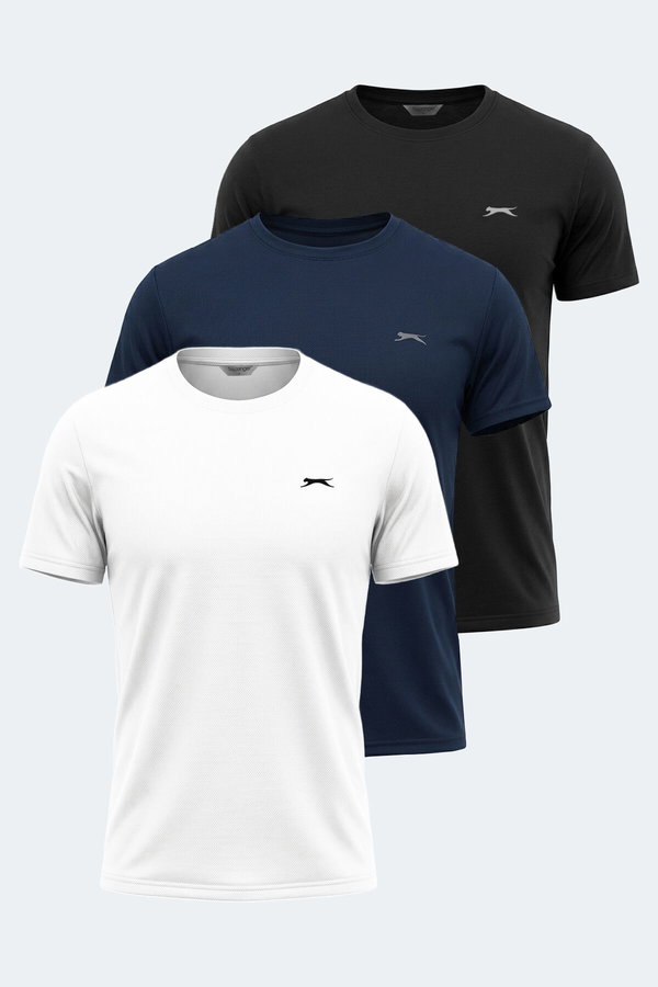 Slazenger REPUBLIC Erkek Beyaz - Siyah - Lacivert Tişört