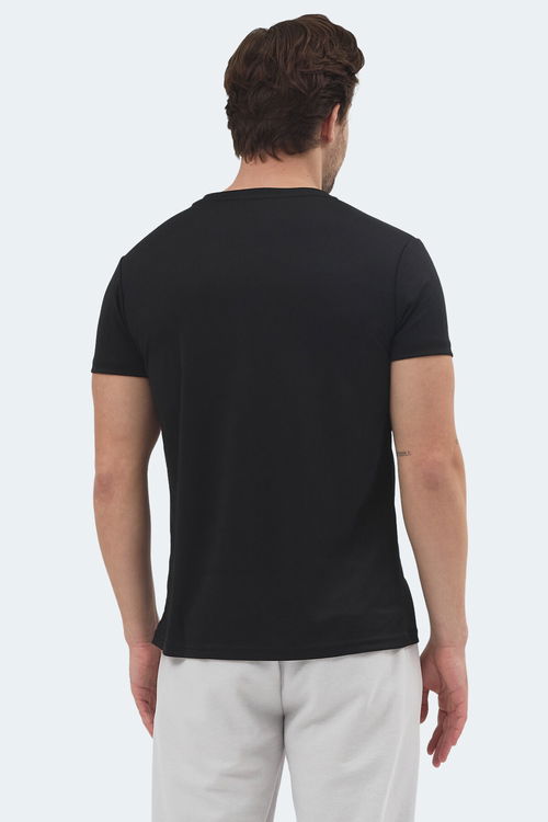 Slazenger REPUBLIC Erkek Siyah Tişört