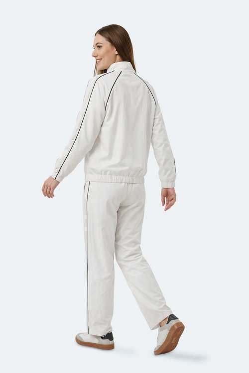 Slazenger REVEL Kadın Dik Yaka Fermuarlı Kemik Eşofman Takımı