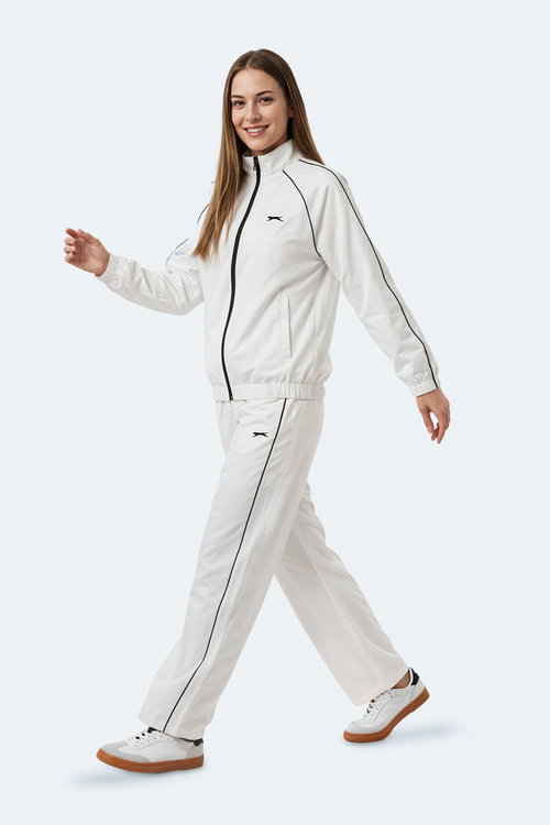 Slazenger REVEL Kadın Dik Yaka Fermuarlı Kemik Eşofman Takımı