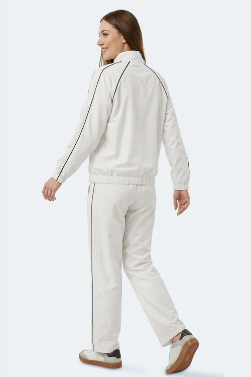 Slazenger REVEL Kadın Dik Yaka Fermuarlı Kemik Eşofman Takımı