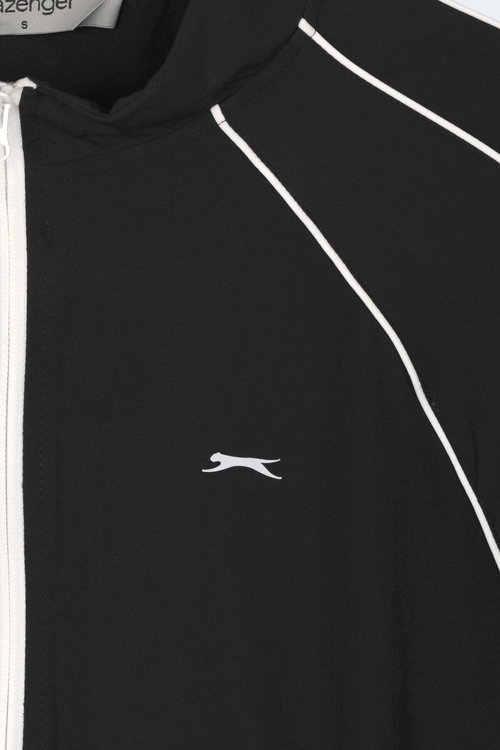 Slazenger REVEL Kadın Dik Yaka Fermuarlı Siyah Eşofman Takımı