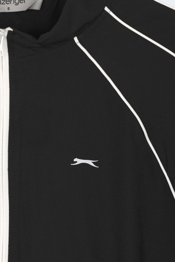 Slazenger REVEL Kadın Dik Yaka Fermuarlı Siyah Eşofman Takımı