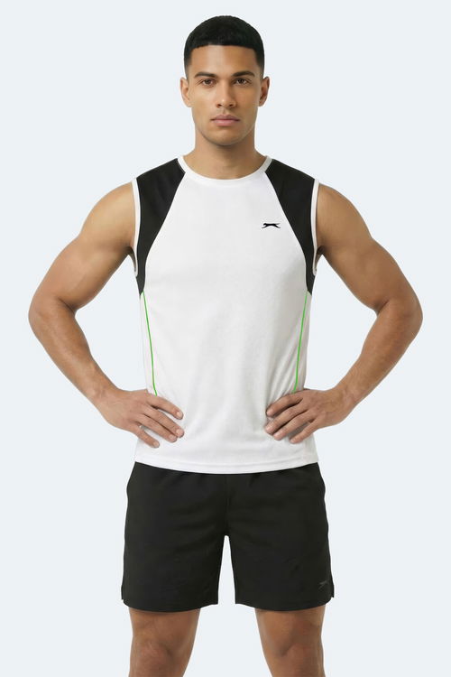 Slazenger REVOLVE Erkek Kolsuz Beyaz Atlet