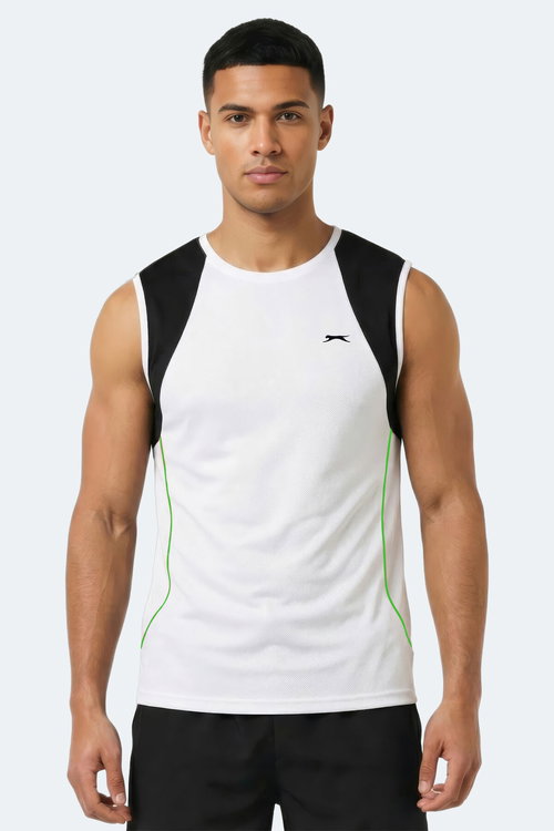 Slazenger REVOLVE Erkek Kolsuz Beyaz Atlet